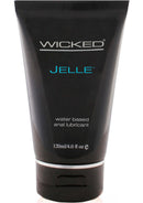 Wicked Jelle Water based Anal Lubricant 4 Oz tube, designed for smooth anal play and long-lasting comfort.