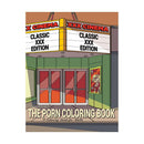 Cover of The Porn Coloring Book Classic XXX Edition, an adult coloring book by Wood Rocket, featuring a playful cinema theme.