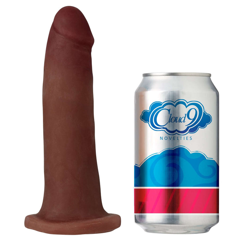 Cloud 9 Novelties Cloud 9 Dual Density 7 inches Dildo Real Touch Realistic Painted Veins Without Balls Brown at $24.99