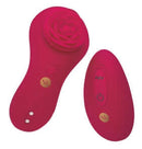 Rosegasm Rose Surprise Remote Control Panty Vibe in red silicone showcasing its ergonomic design and remote control.