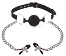 XR Brands Hinder Breathable Ball Gag and Nipple Clamps* at $39.99