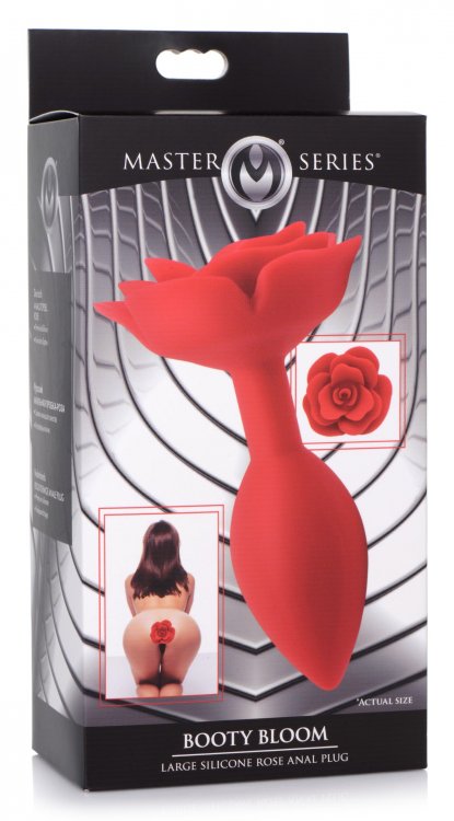 XR Brands Master Series Booty Bloom Rose Anal Plug Large at $26.99