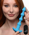 XR Brands Bang! Vibrating Silicone Anal Beads and Remote Control Blue at $29.99