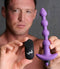 XR Brands Bang! Vibrating Silicone Anal Beads and Remote Control Purple at $34.99