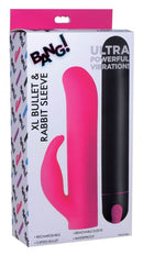 XR Brands Bang! XL Bullet Vibrator and Silicone Rabbit Sleeve at $41.99