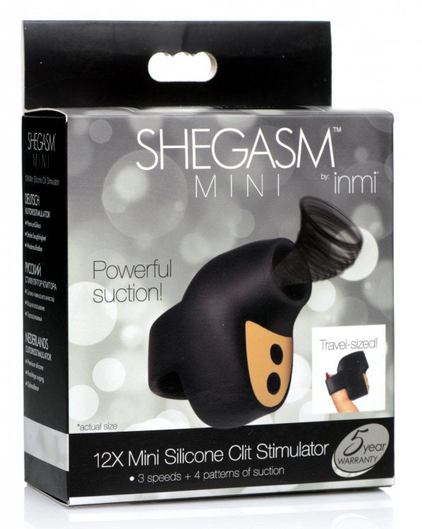 XR Brands Inmi Shegasm Mini 12X Clit Stimulator Black at $25.99