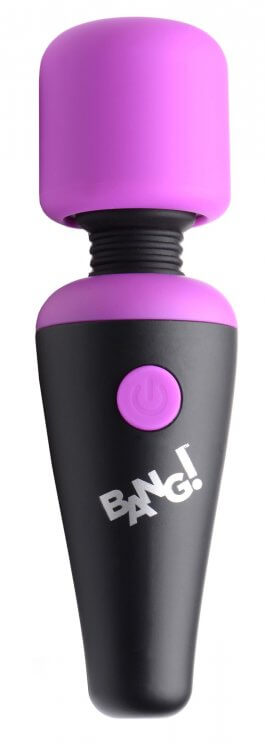 XR Brands Bang! 10X Vibrating Mini Wand Purple at $26.99