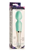PRISMS VIBRA-GLASS 10X TURQUOISE GLASS WAND DUAL END-1