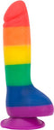 BMS Enterprises Addiction 100% Silicone Justin 8 inches realistic rainbow dildo with balls at $44.99