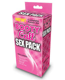 Booty Call Sex Pack Complete Kit features a vibrant box design highlighting new pleasure products for intimate moments.
