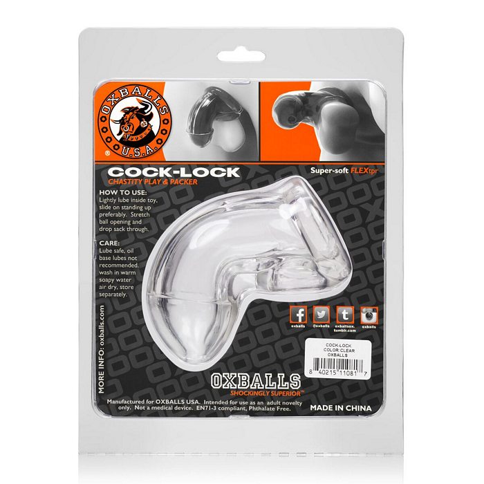 OXBALLS Cock Lock Chastity Packer Sheath Clear from Oxballs at $41.99