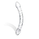 Ribbed Glas Double Trouble Glass Dildo for shared pleasure and unrivaled stimulation.