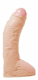 Basix Rubber Works Fat Boy Dong with Balls - 10-Inch Realistic Dildo for Intense Satisfaction and Lifelike Feel