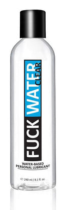 Fuck Water Clear H2O Lube 8oz bottle, water-based personal lubricant for comfort and pleasure.