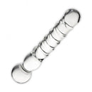 Glas Joystick Clear Glass Dildo with spiraled end for optimal vaginal pleasure and versatile intimate experiences.