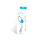 Packaging of Glas Pure Indulgence Anal Slider Glass Probe for sensational prostate pleasure and P-spot stimulation.
