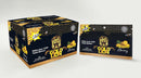 Gold Lion Yummy Pineapple Honey sachet display showcasing 24 single-serve packs with vibrant design and herbal benefits.