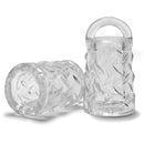 Oxballs Clear Gripper Nipple Suckers made of premium TPR for nipple play and sensation enhancement, shown in transparent material.