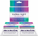 Ladies Night Card Game box and cards displayed with questions for a fun gathering