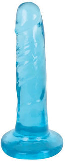 Lollicock 6 Inches Slim Stick Berry Ice Blue Dildo, translucent blue, hand-crafted design for pleasure.