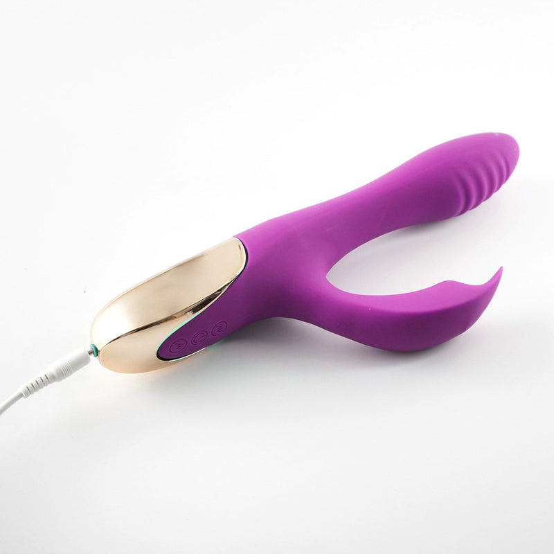 Maia Toys Skyler Rechargeable Silicone Bendable Rabbit Vibrator Purple at $59.99