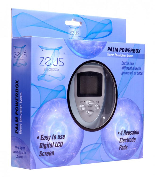XR Brands ZEUS ELECTROSEX 6 MODE PALM POWERBOX WITH PADS at $22.99