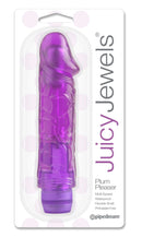Juicy Jewels Plum Teaser Purple Vibrator in Packaging - Waterproof, Phthalate-Free, Multi-Speed, Flexible Shaft