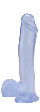 Basix Rubber Works 12" Clear Dong with strong suction cup, American-made, hypoallergenic, phthalates-free, latex-free, environmentally safe.