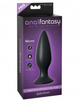 Pipedream Products Anal Fantasy Elite Collection Large Rechargeable Anal Plug Black at $64.99
