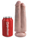 Pipedream Products King Cock 7 inches Two Cocks One Hole Double Dildo Beige Real Deal RD at $34.99
