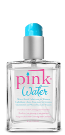 Pink Water Intimate Lubricant 4 fl oz glass bottle with pump for women