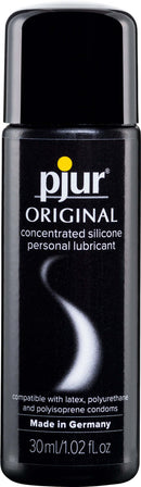 Pjur Eros Original 30ml concentrated silicone personal lubricant bottle for long-lasting moisture and intimacy.