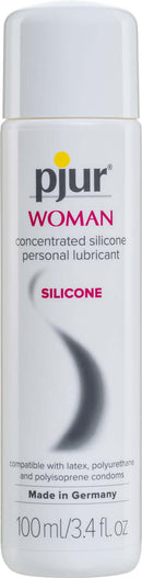 Pjur Woman Lubricant 100ml bottle - specially formulated silicone personal lubricant for women's sensitive skin.
