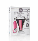 NU Sensuelle Pleasure Panty Pink Remote Control Vibrator packaging showing ABS bullet coated in silicone and remote control with 15 functions