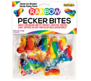 Rainbow Pecker Bites Perfect for Fun candy package, colorful party treat for bachelorette and cocktail parties.