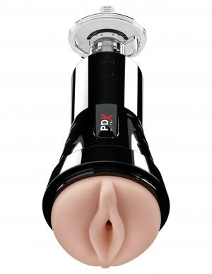 Pipedream Products Pipedream PDX Elite Cock Compressor Rechargeable Vibrating Stroker Hands-free Masturbator at $109.99