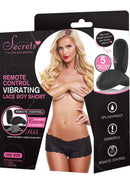 X-Gen Products Secrets Remote Control Vibrating Lace Boyshorts Black at $49.99