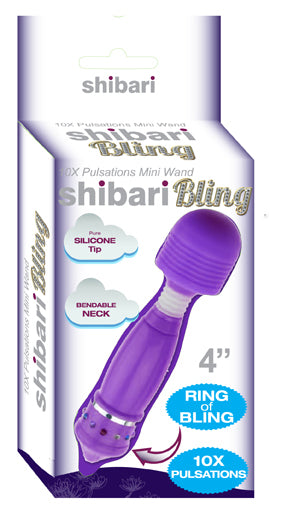 Thank Me Now Shibari Sexy Bling Bling Mini Wand Purple at $19.99