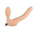 Si Novelties Simply Strapless Small Vanilla strap-on in silky-smooth silicone for enhanced intimacy.