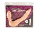 Si Novelties Simply Strapless Small Vanilla strapless strap-on in elegant packaging with medical-grade silicone design.
