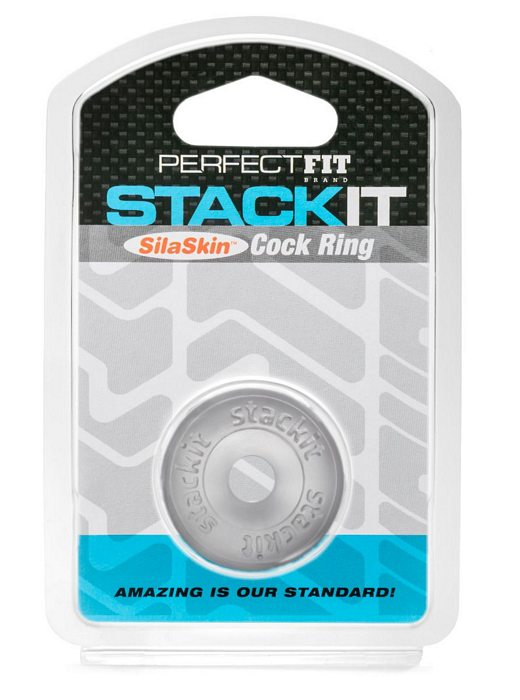 Perfect Fit Perfect Fit Brand Stackit Sila Skin Cock Ring Clear at $7.99