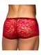 Male Power Lingerie MINI SHORT STRETCH LACE LARGE RED at $10.99