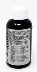 Titanium Liquid Fruit Shot bottle with supplement facts and usage directions, promoting vitality and energy.