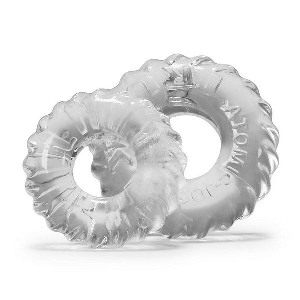 OXBALLS Truckt 2 Piece Cock Ring Set Clear by Oxballs at $9.99