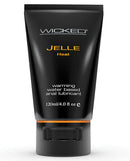 Wicked Jelle Heat 4 Oz warming water-based anal lubricant tube for enhanced pleasure in intimate play.