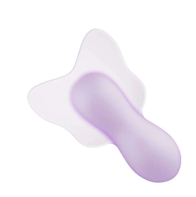 Play With Me Flutter Love Clitoral Vibrator Purple top view showing its elegant design and soft contours.