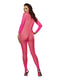 BODY STOCKING NEON PINK OPEN CROTCH Q/S-0