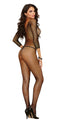 BODY STOCKING BLACK OPEN CROTCH BLACK O/S(End Apr)-2