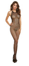 BODY STOCKING BLACK OPEN CROTCH O/S-3