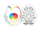 Tenga Egg Lovers Pride Edition Stroker featuring PRIDE-inspired colors and heart designs for intimate enjoyment.